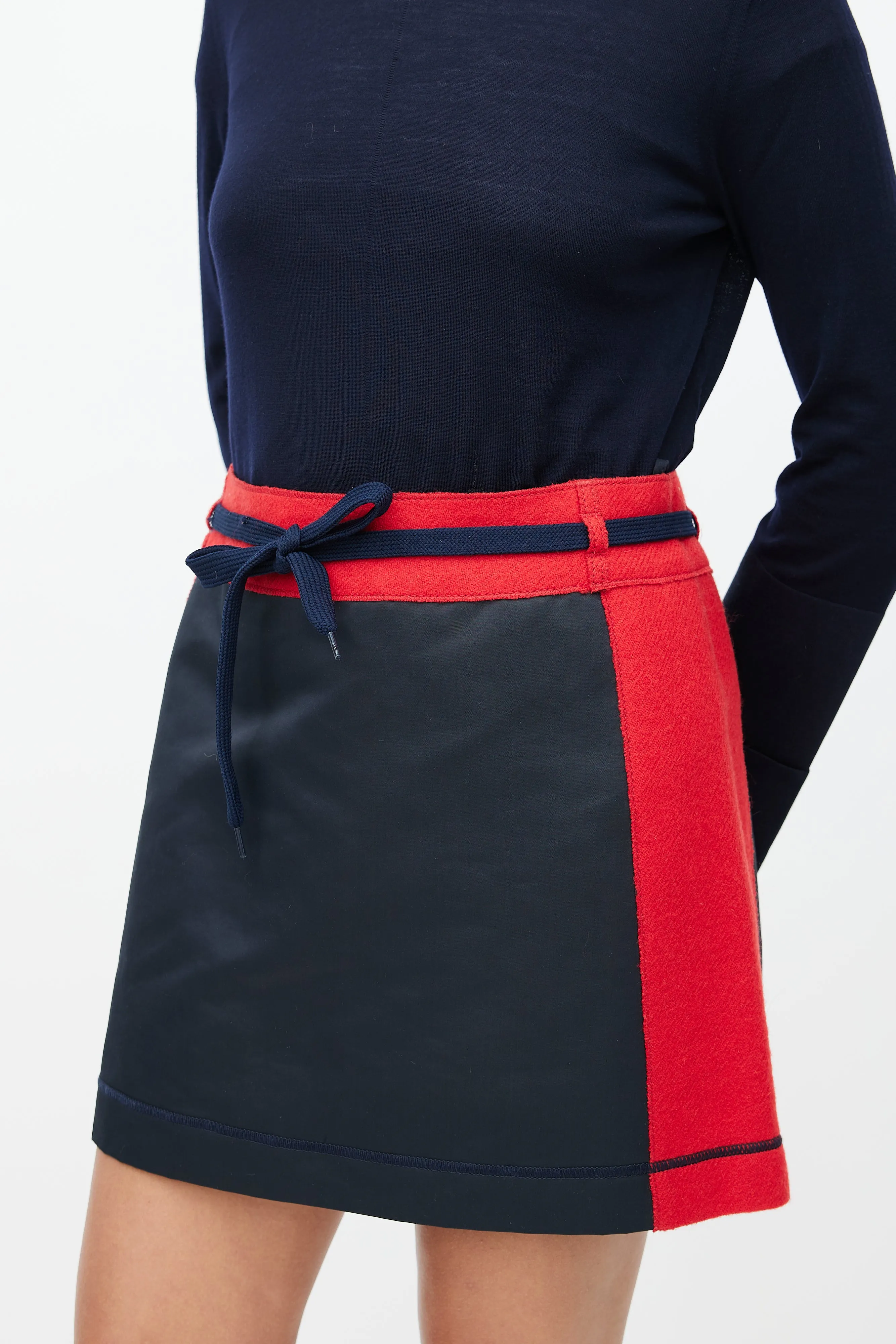 1990s Wool Drawstring Skirt