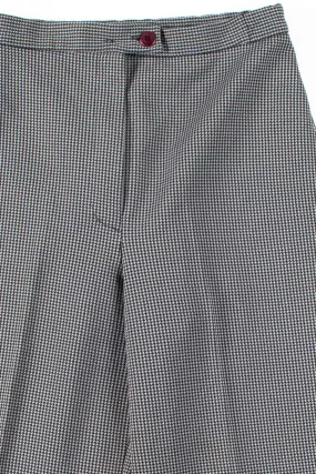 70s Black Houndstooth Pants