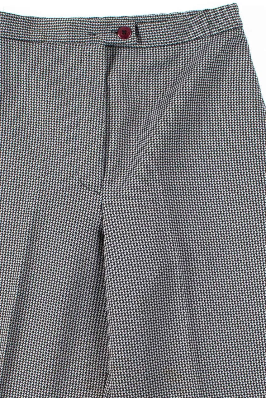 70s Black Houndstooth Pants