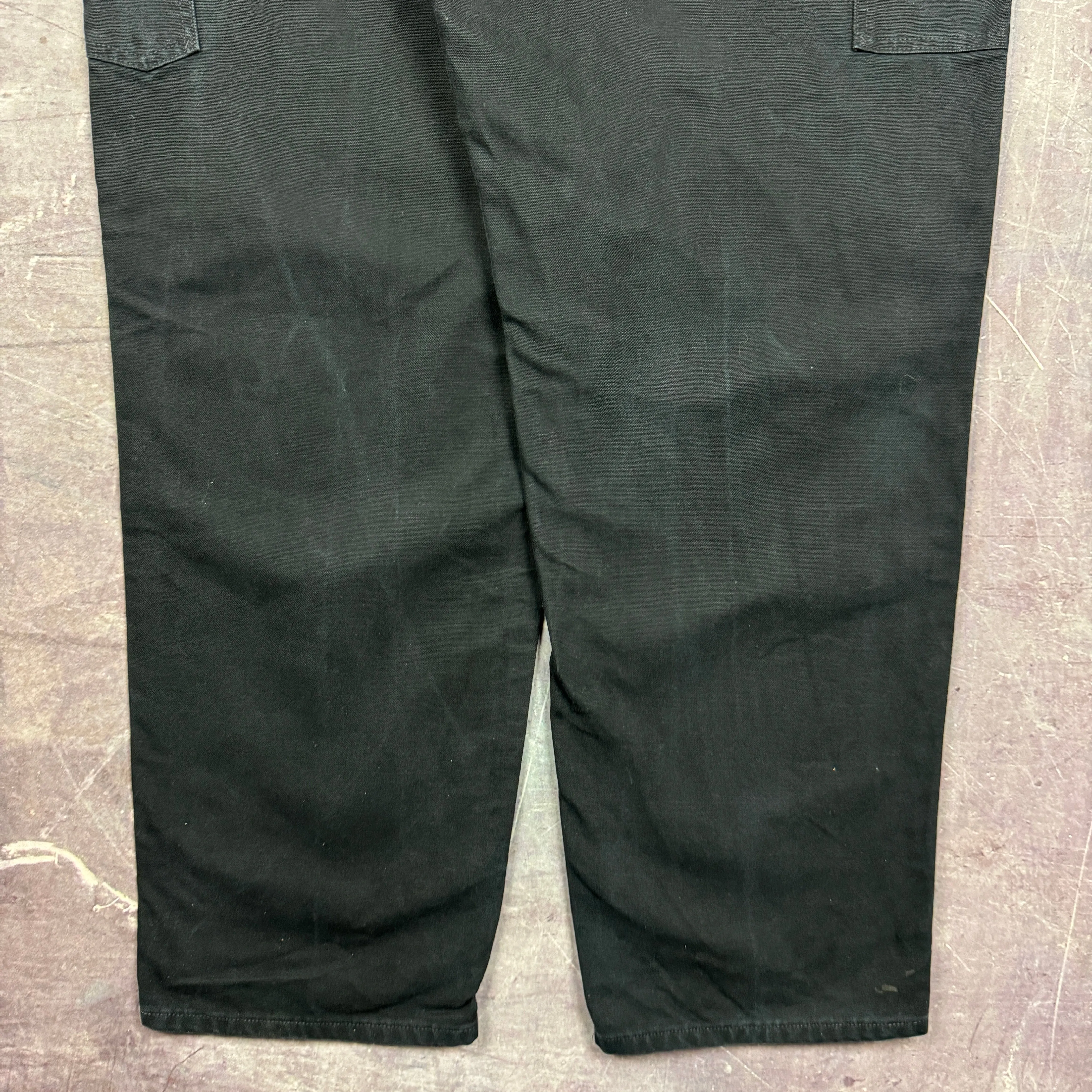 90s Black Carhartt Carpenter Work Pants 43x33 2165