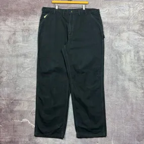 90s Black Carhartt Carpenter Work Pants 43x33 2165