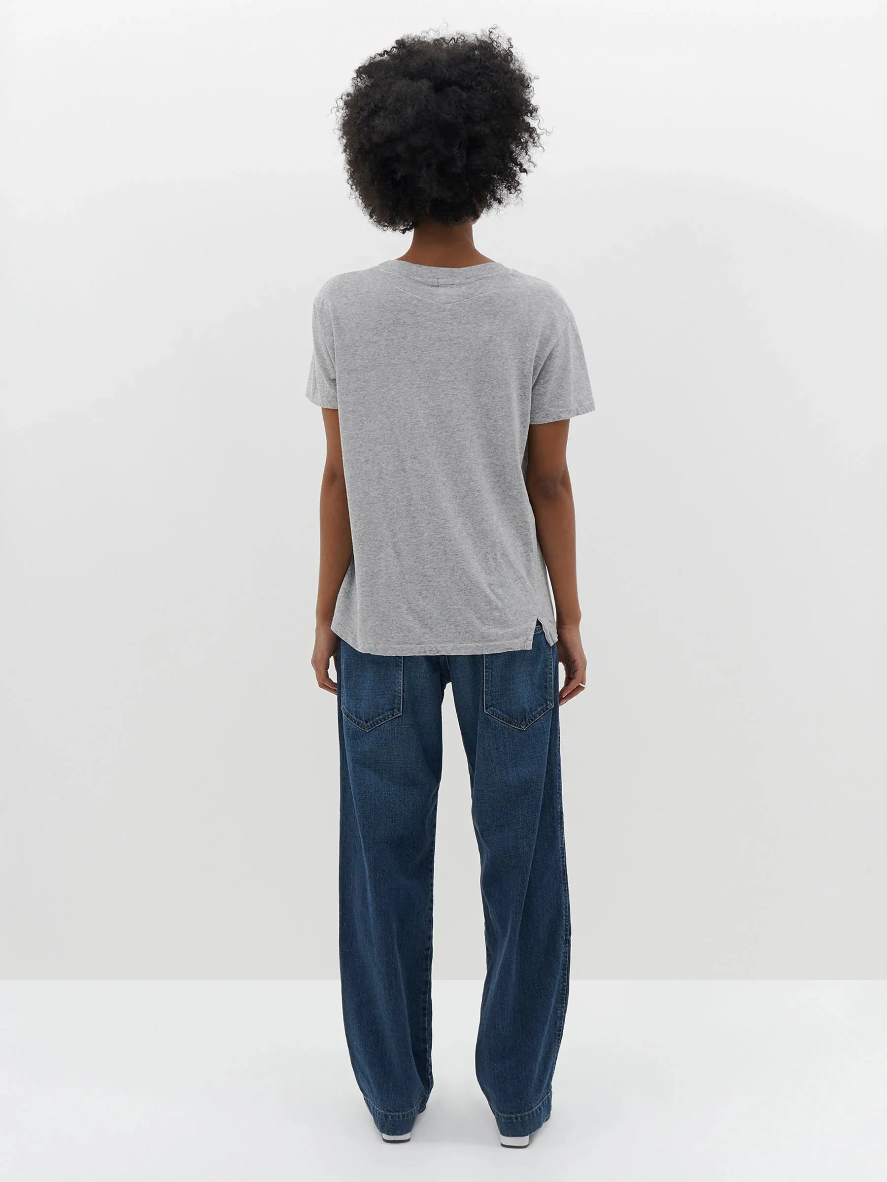 Bassike Classic T-Shirt in Grey Marle