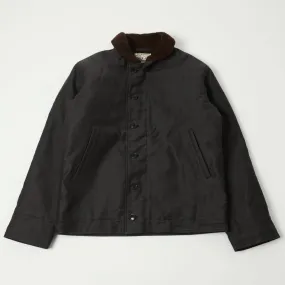 Black Demotex N-1 Deck Jacket by Buzz Ricksons x William Gibson - Premium Quality