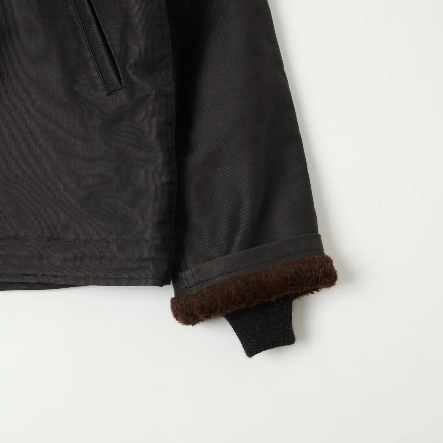 Black Demotex N-1 Deck Jacket by Buzz Ricksons x William Gibson - Premium Quality