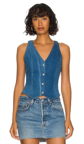 EB Denim Ava Vest in Blue