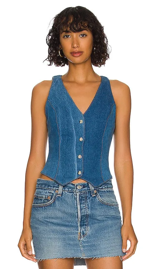 EB Denim Ava Vest in Blue