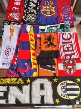 European Sport Football Scarves Mixed Clubs x 10