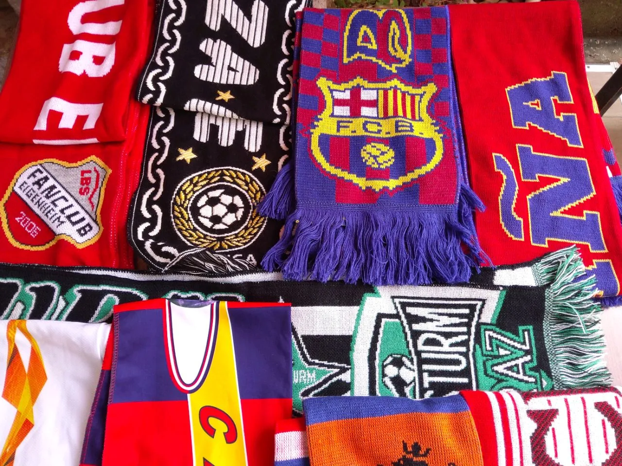 European Sport Football Scarves Mixed Clubs x 10