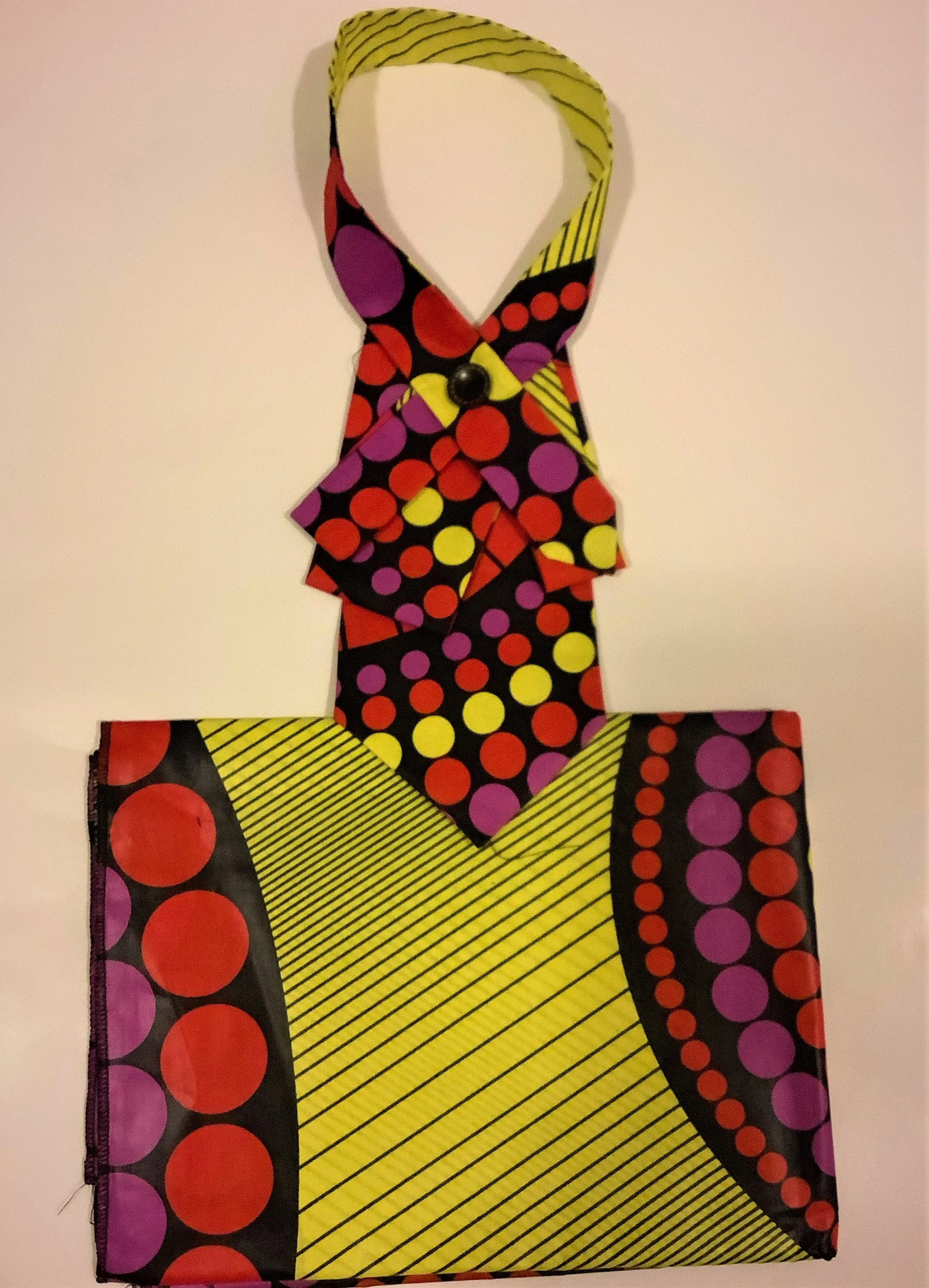 Head Scarf and Collar set in African Waxprint