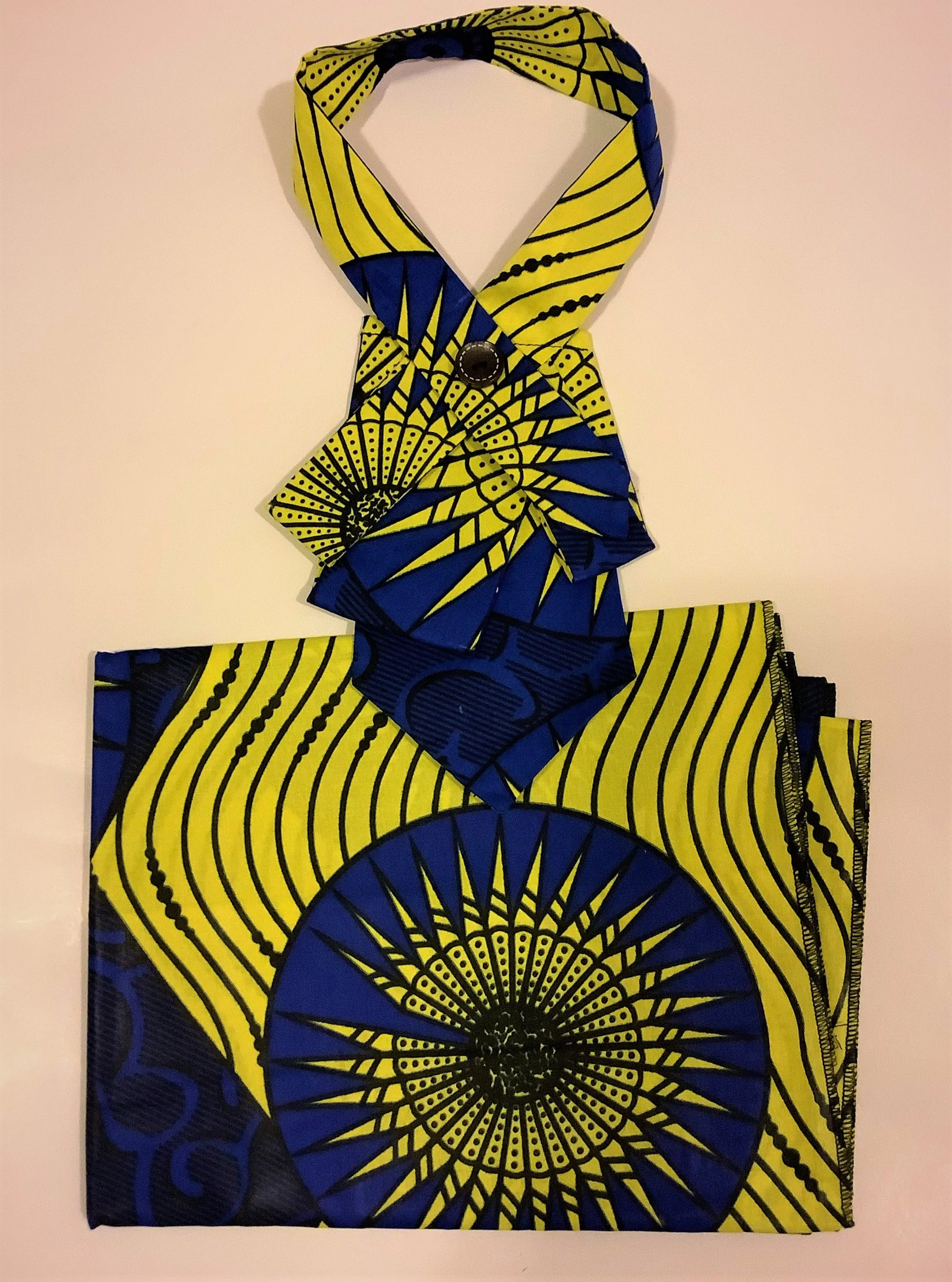 Head Scarf and Collar set in African Waxprint