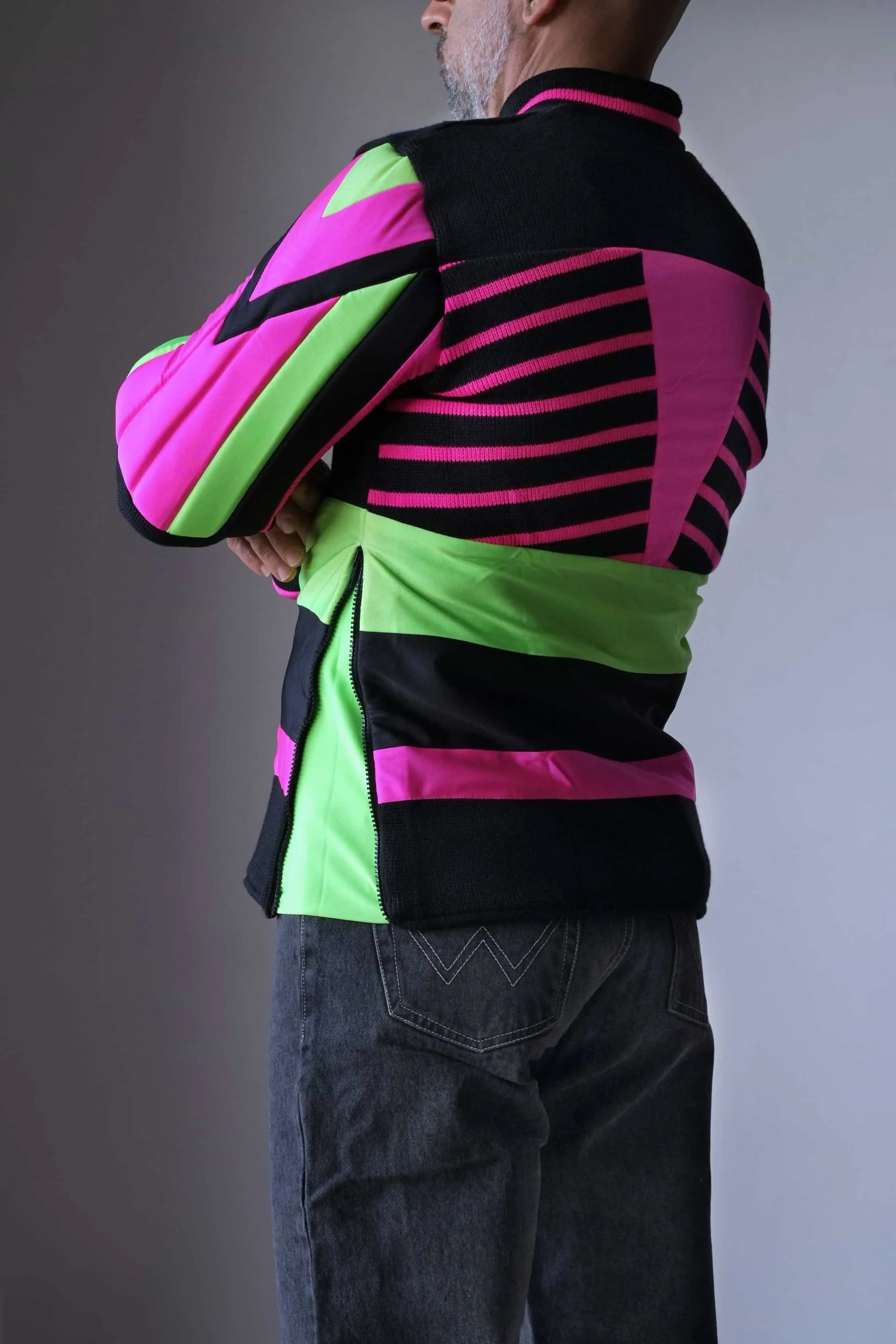 LÖFFLER Vintage 90s Slalom Ski Sweater - Padded Arms & Elbows