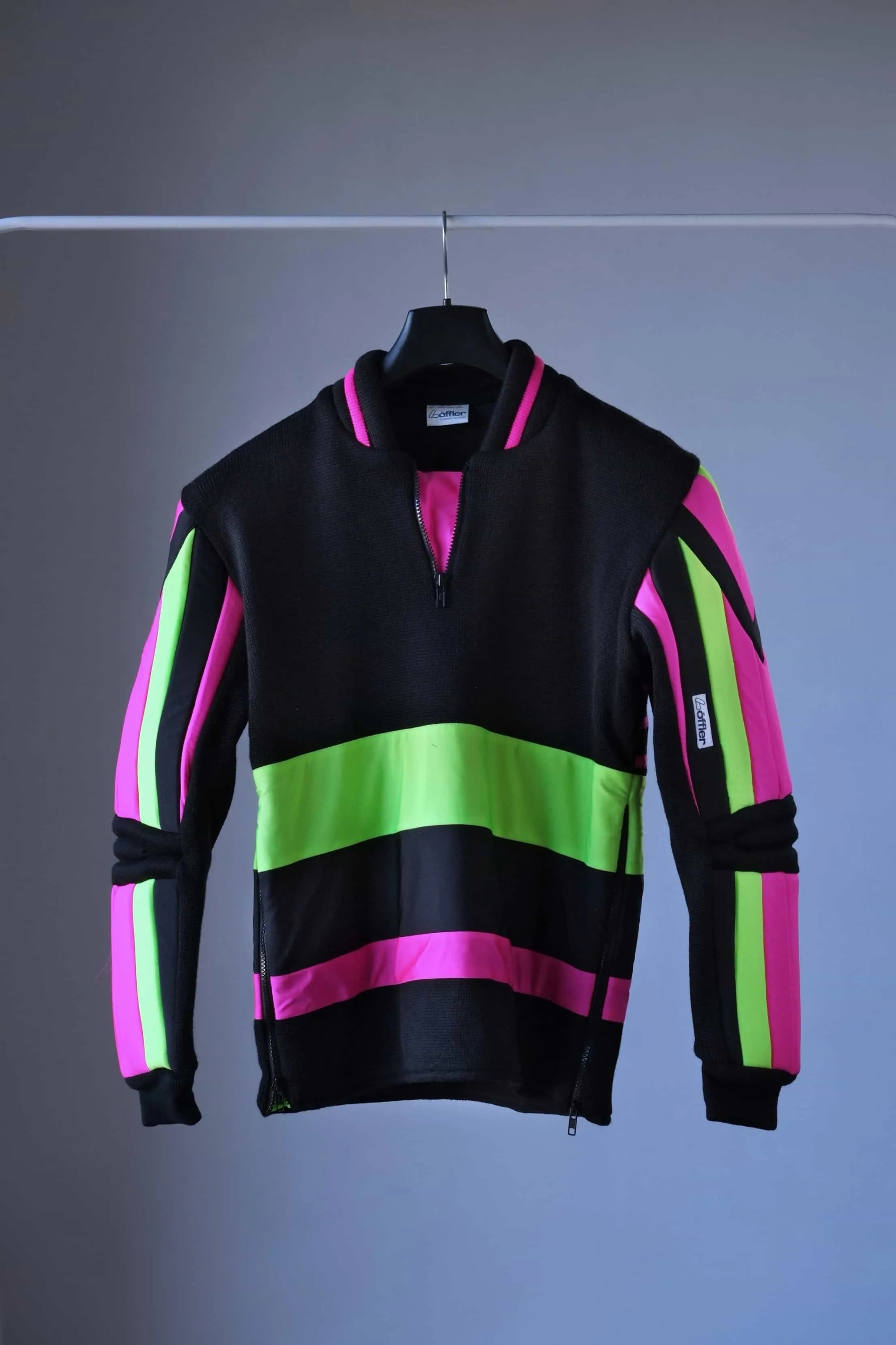 LÖFFLER Vintage 90s Slalom Ski Sweater - Padded Arms & Elbows