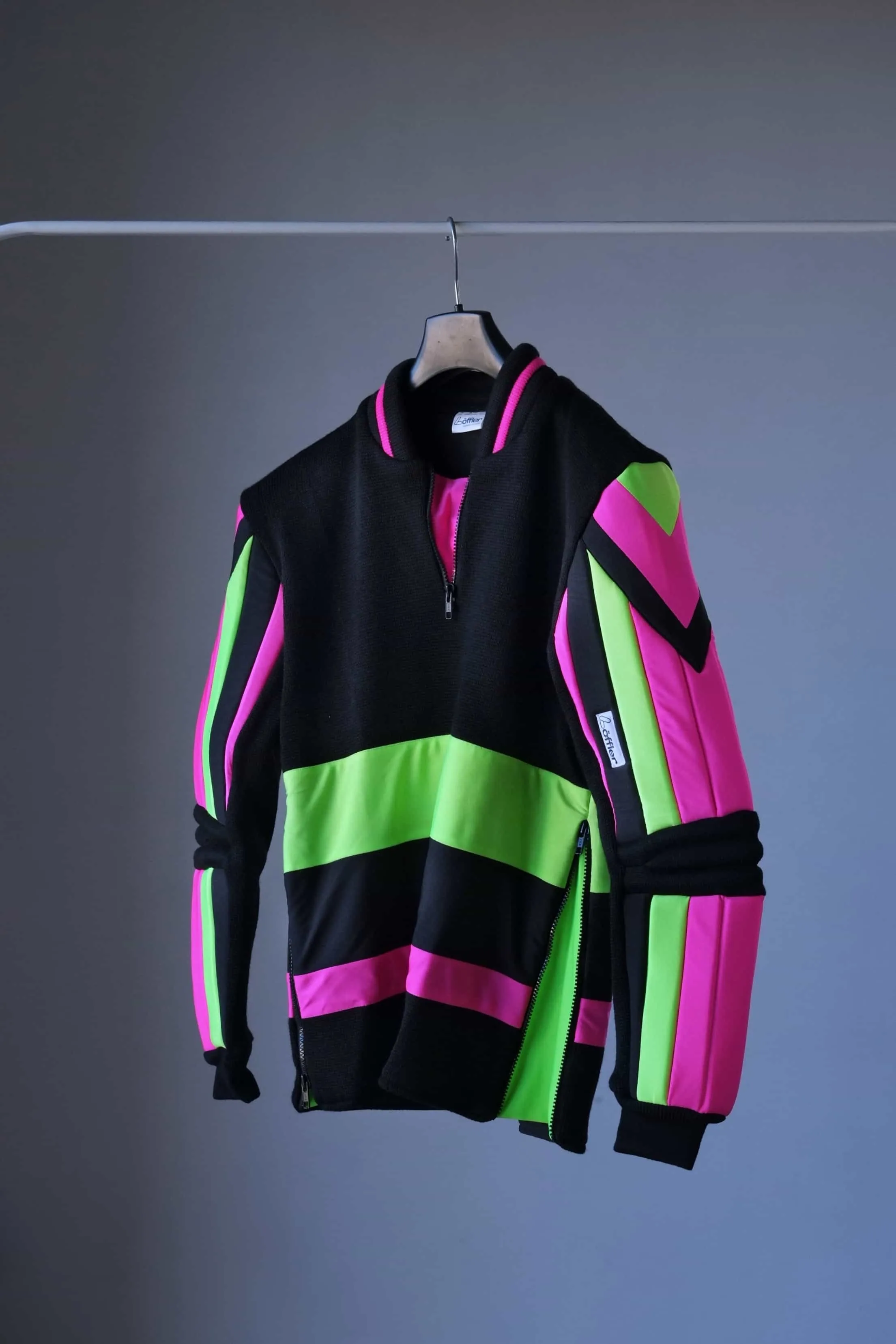 LÖFFLER Vintage 90s Slalom Ski Sweater - Padded Arms & Elbows