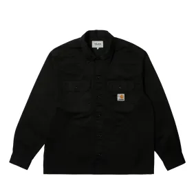 Carhartt WIP x Palace Long-Sleeve Master Shirt in Washed Black