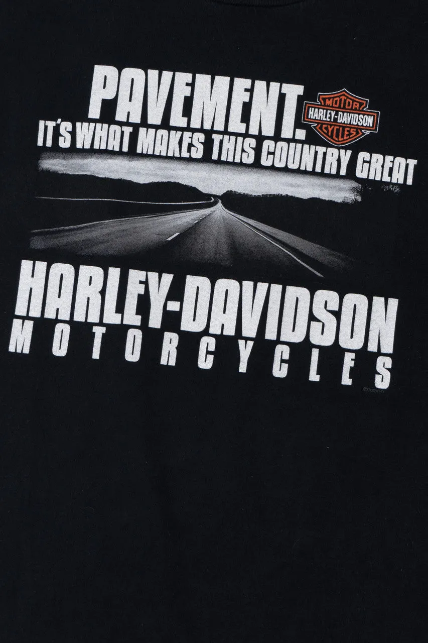 "Pavement. It's What Makes This Country Great" Harley Davidson T-Shirt