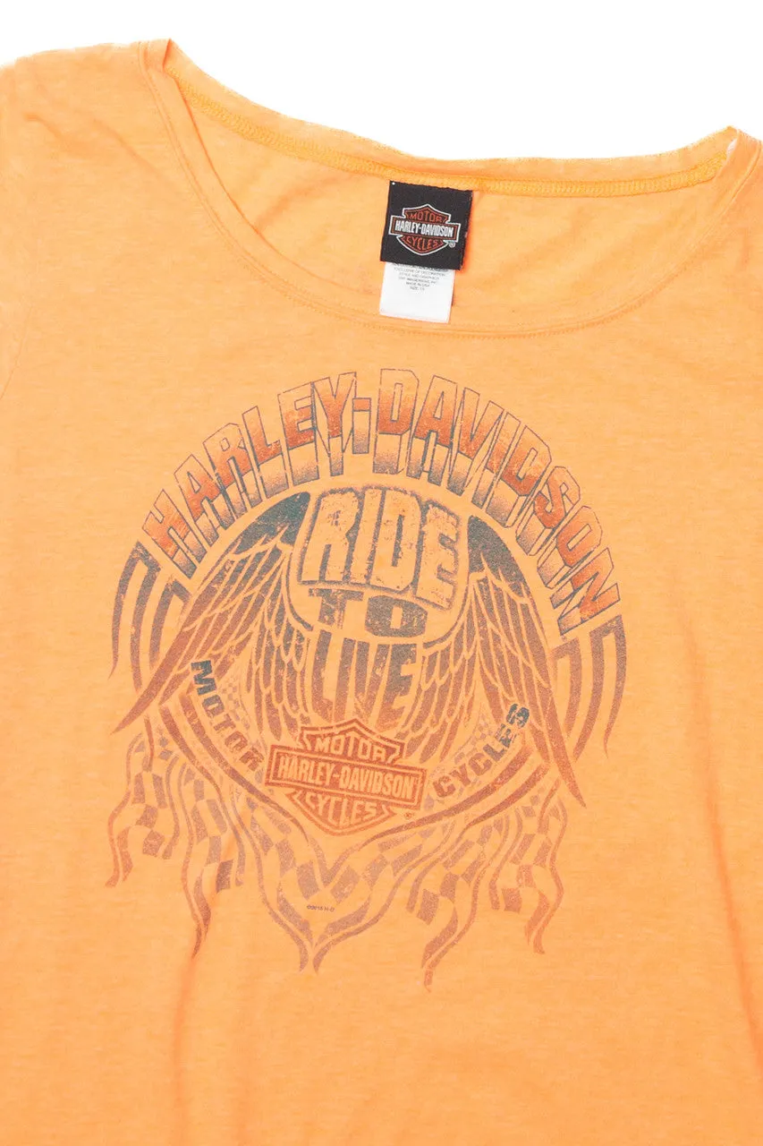 "Ride To Live" Harley Davidson T-Shirt (2010s)