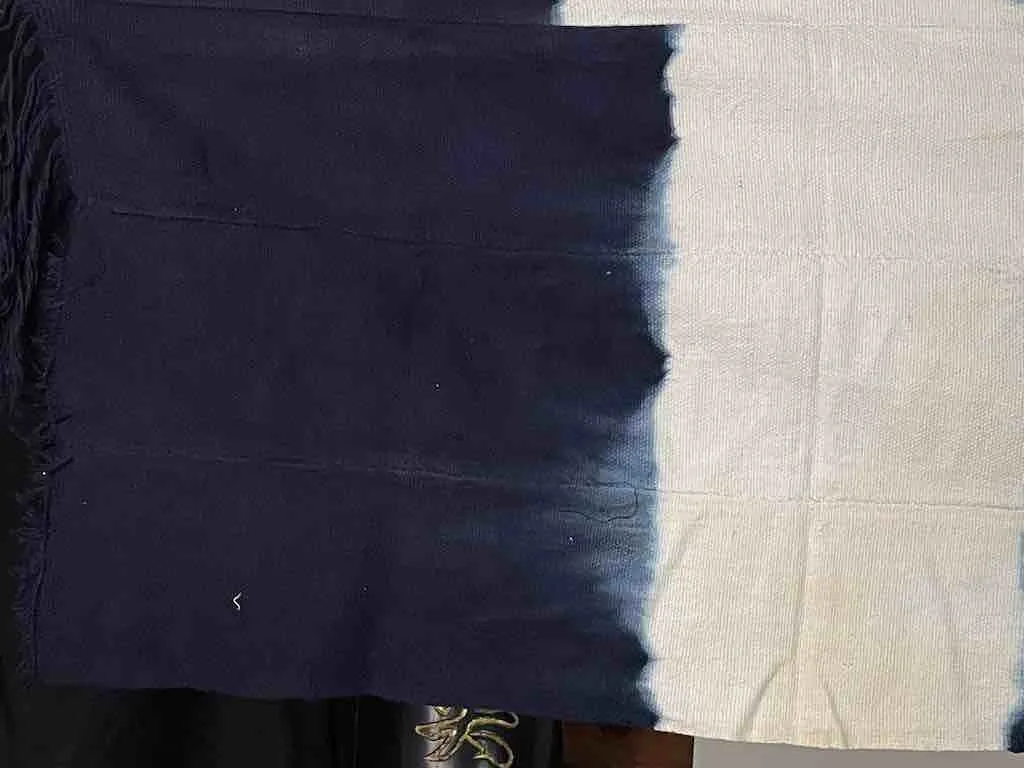 Tiv Indigo Textile Scarf Shawl Table Runner