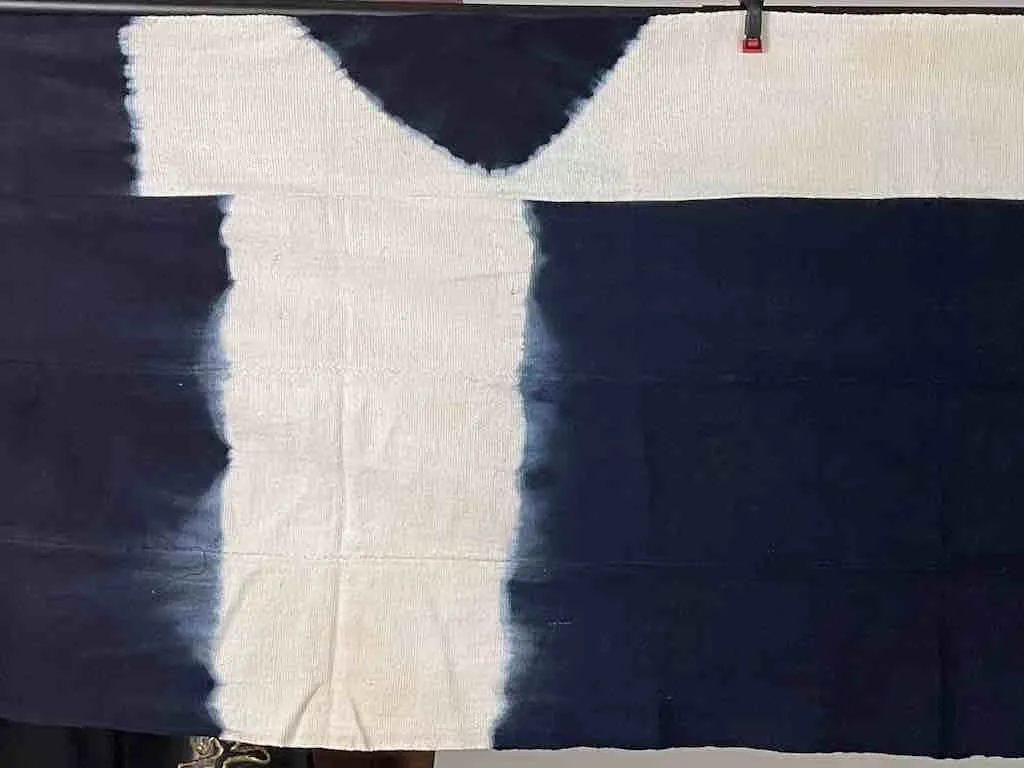 Tiv Indigo Textile Scarf Shawl Table Runner