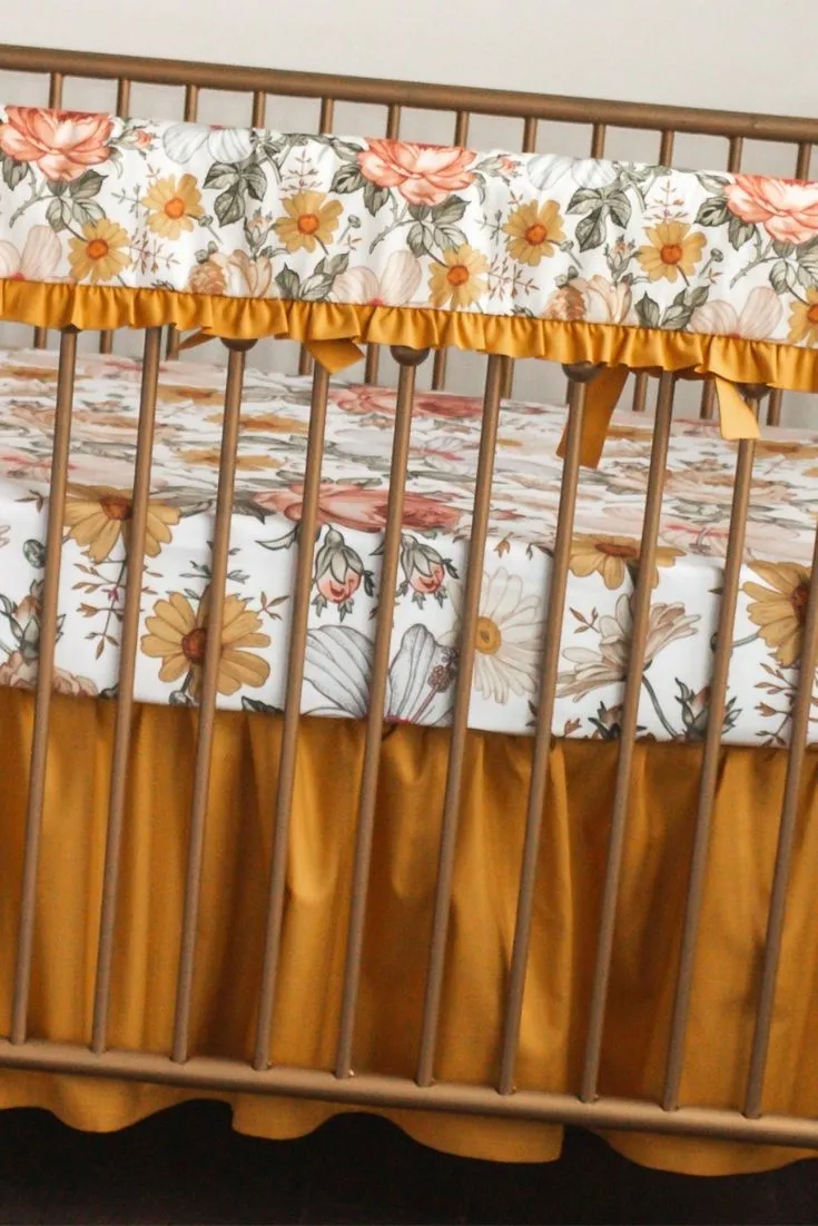 Vintage Earthy Floral: Create Your Own Crib Bedding Set