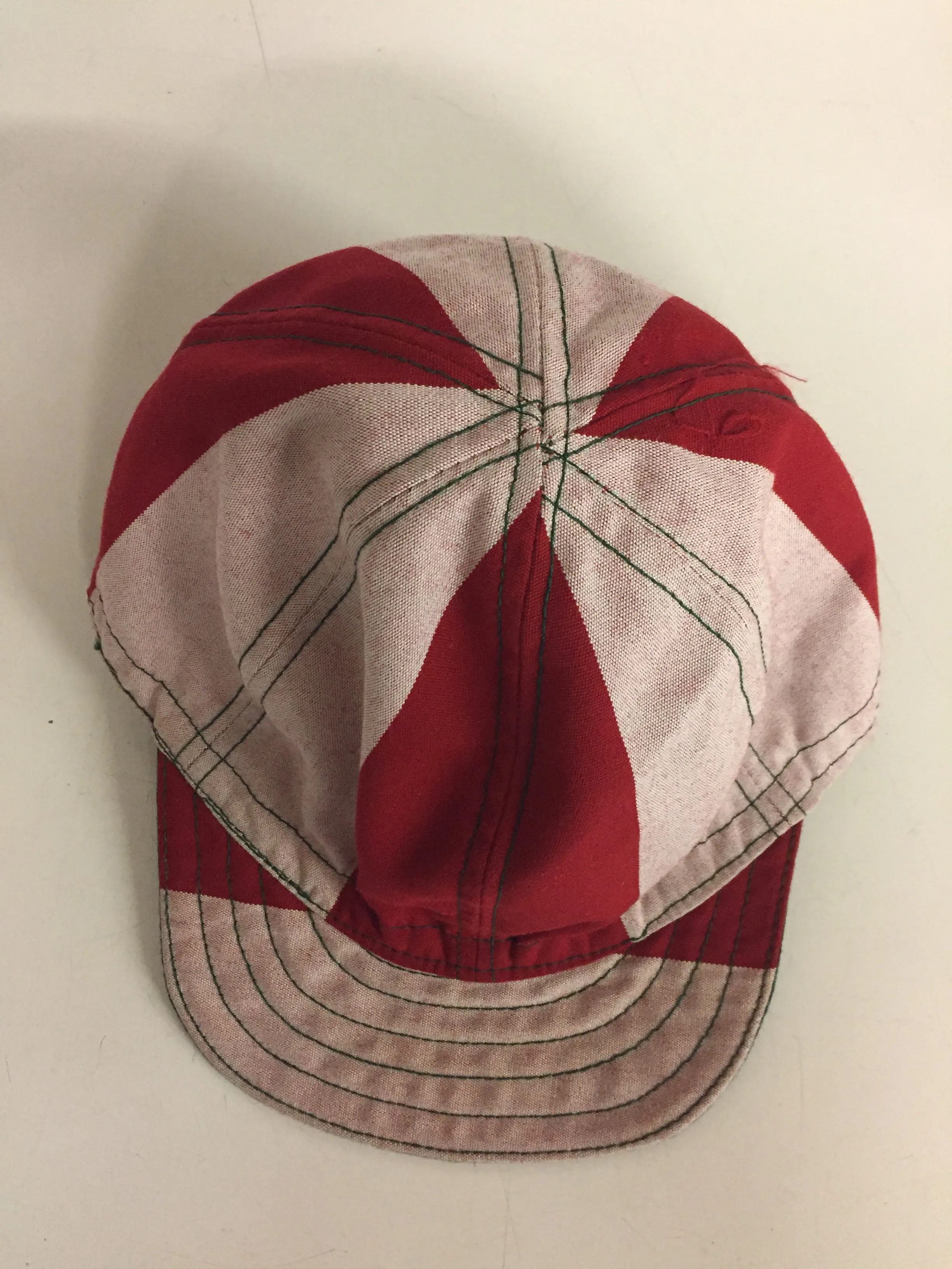 Vintage Red & White Landry's Cap Welder's Hat Retro