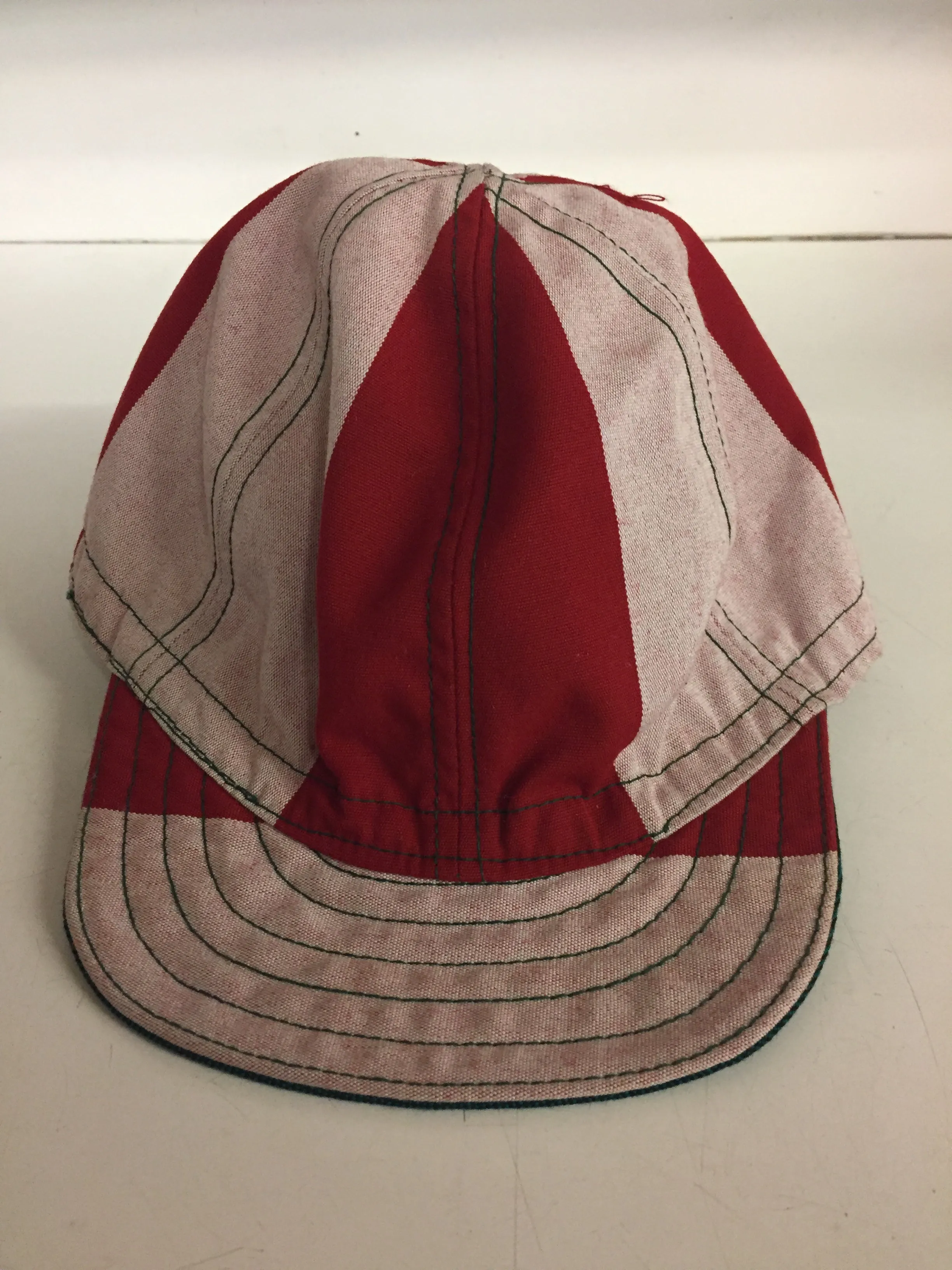 Vintage Red & White Landry's Cap Welder's Hat Retro