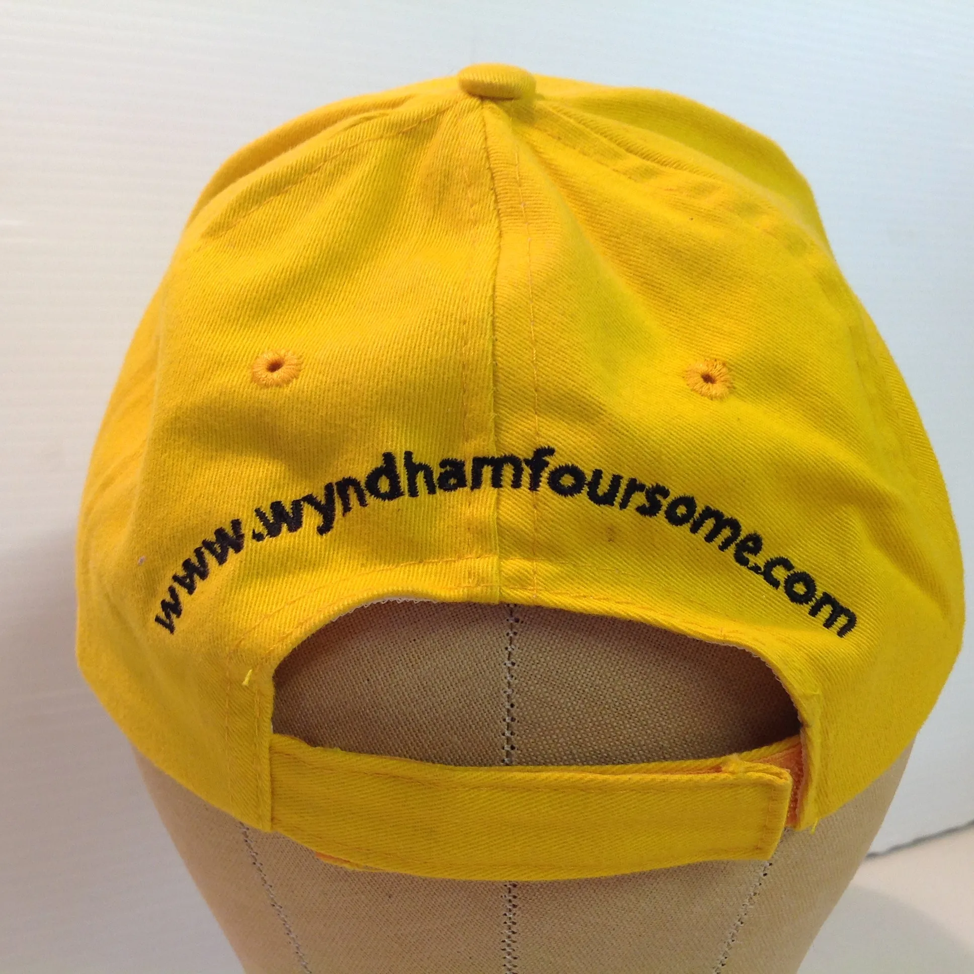 Vintage Souvenir Arnold Palmer Golf Holidays by Wyndham Foursome Golf Tournament Greensboro North Carolina Yellow Baseball Cap