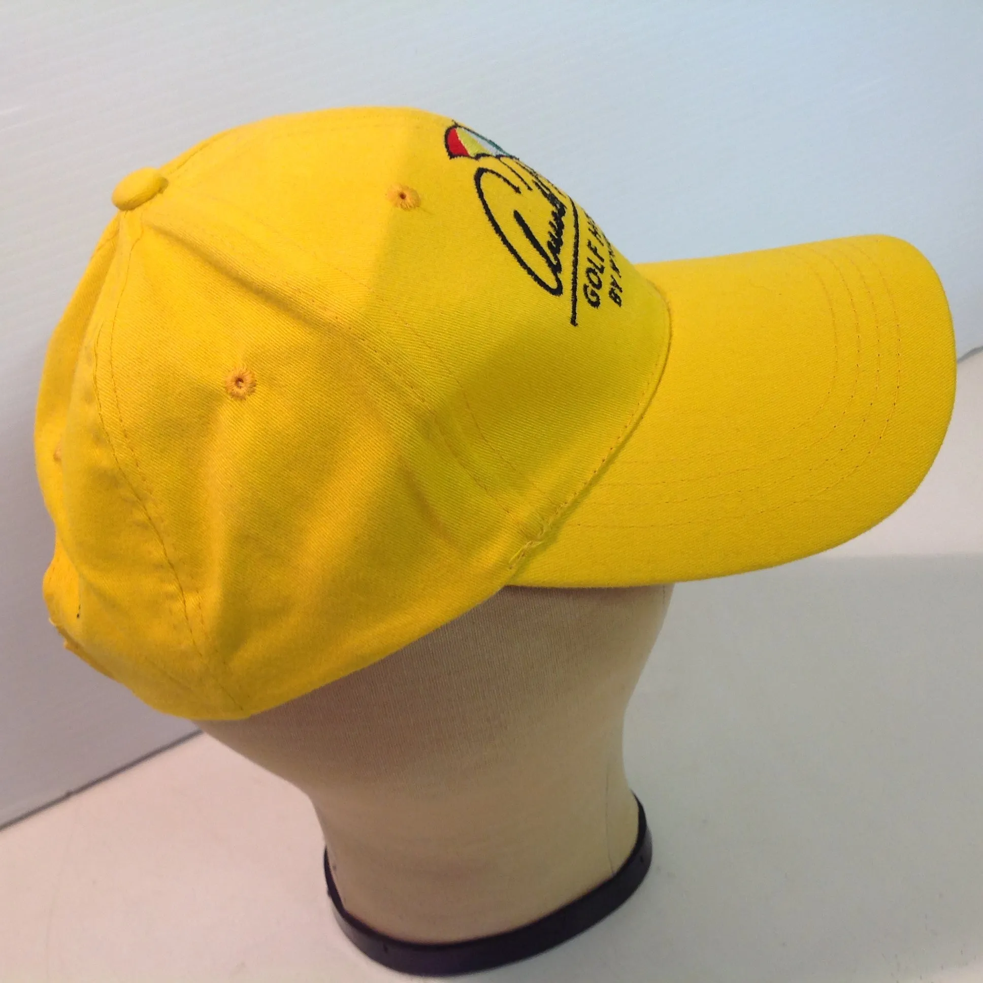 Vintage Souvenir Arnold Palmer Golf Holidays by Wyndham Foursome Golf Tournament Greensboro North Carolina Yellow Baseball Cap