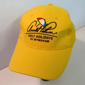 Vintage Souvenir Arnold Palmer Golf Holidays by Wyndham Foursome Golf Tournament Greensboro North Carolina Yellow Baseball Cap