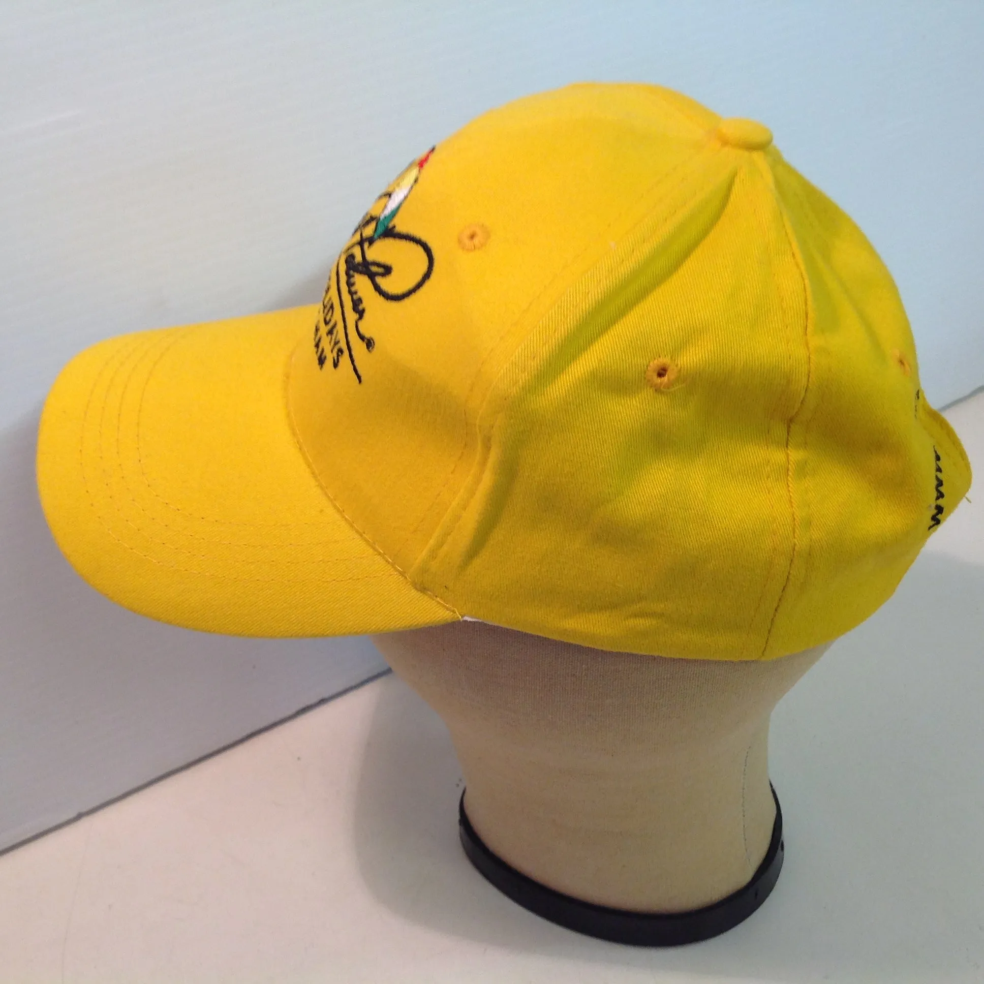 Vintage Souvenir Arnold Palmer Golf Holidays by Wyndham Foursome Golf Tournament Greensboro North Carolina Yellow Baseball Cap