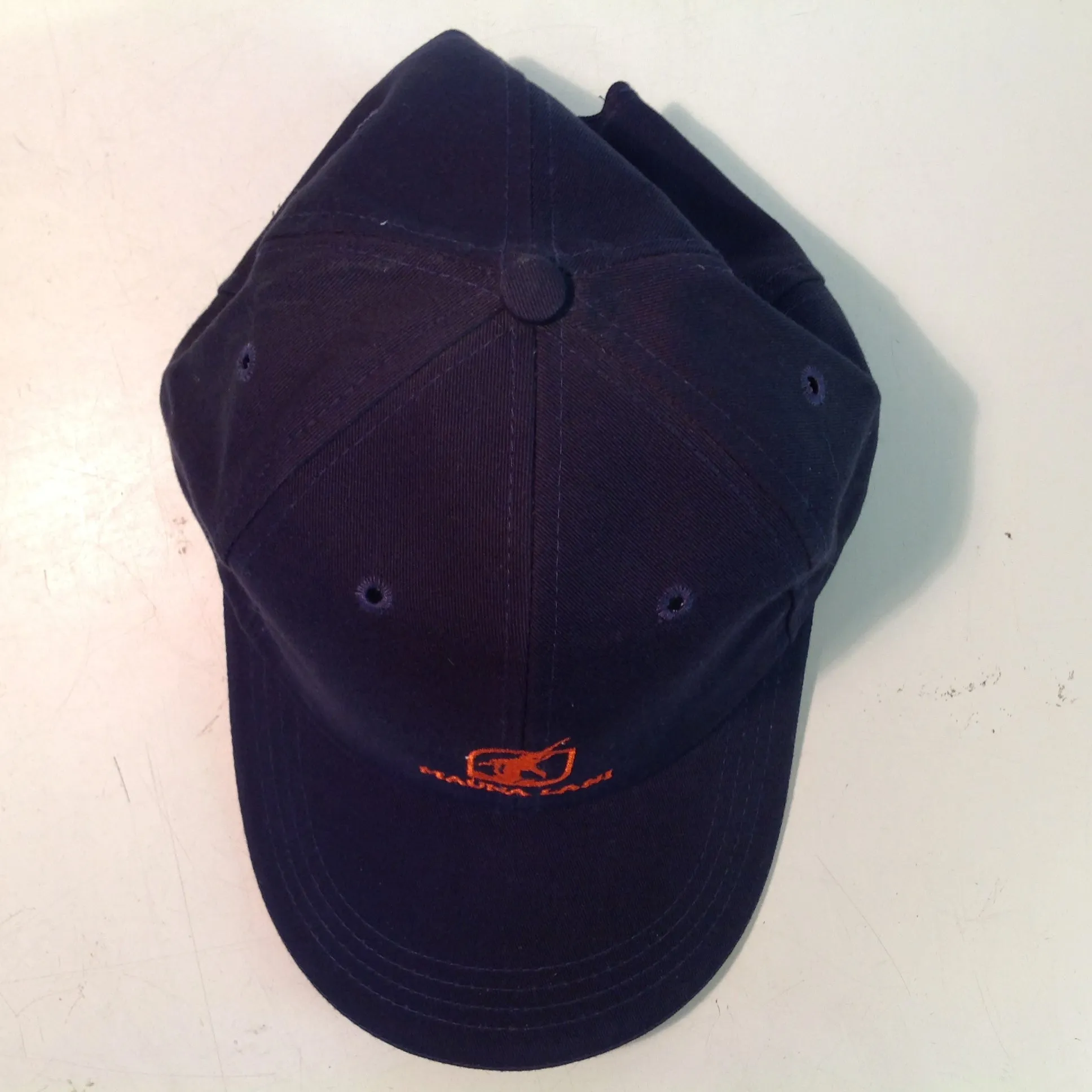 Vintage Texace Pro 98 Black with Orange Piping Mauna Lani Golf Course Hawaii Souvenir Floral Baseball Cap