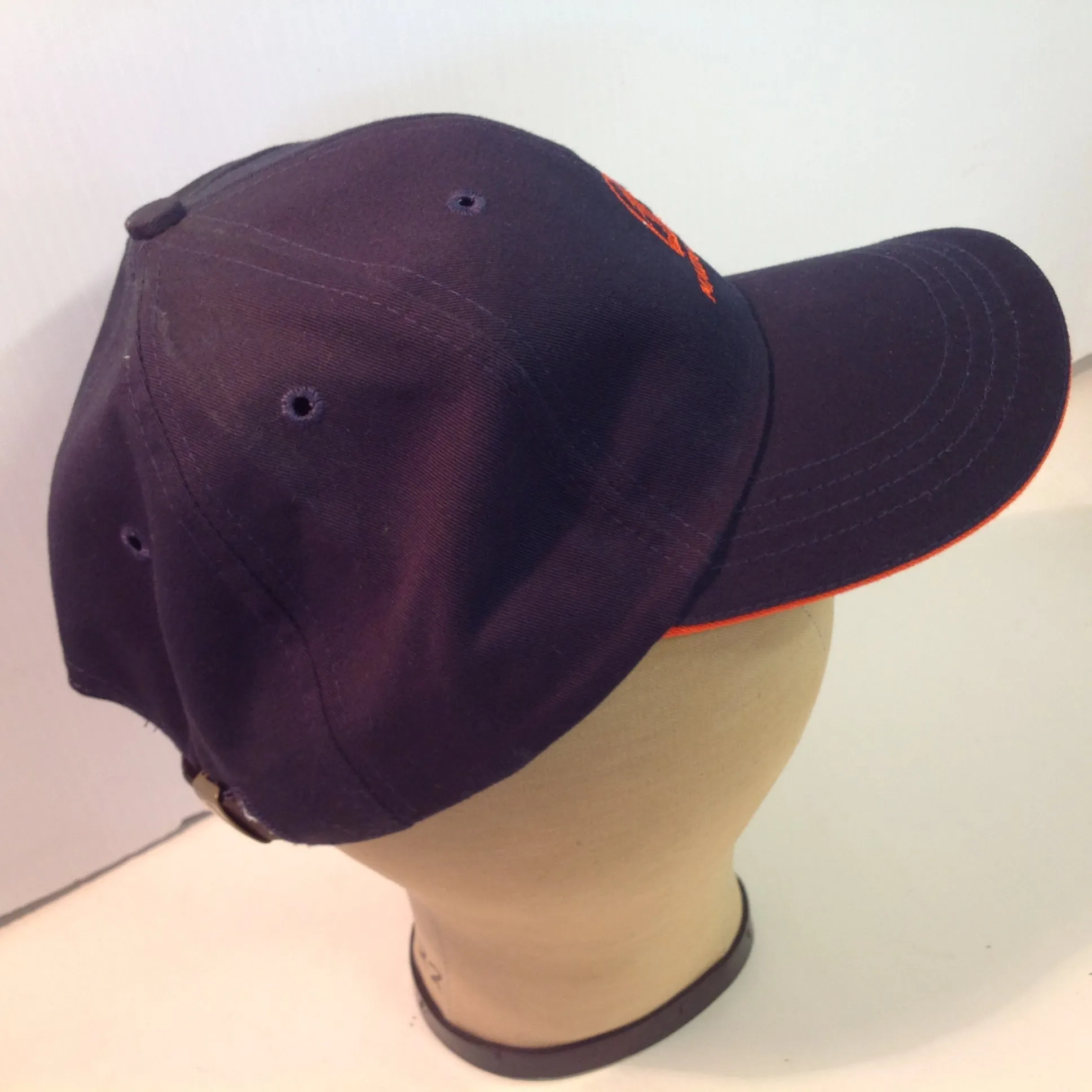Vintage Texace Pro 98 Black with Orange Piping Mauna Lani Golf Course Hawaii Souvenir Floral Baseball Cap