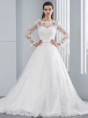 Vintage Wedding Dresses with Train